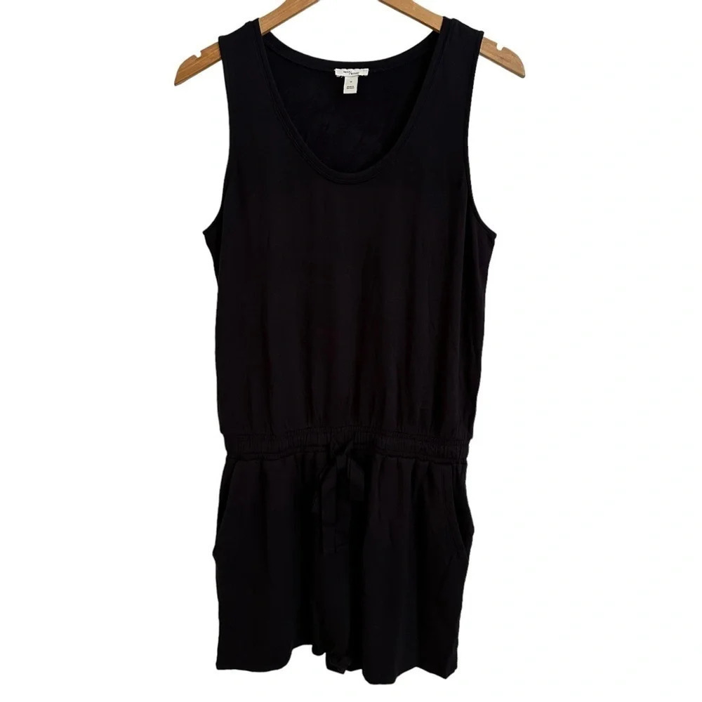 NWT Daily‎ Ritual Womens Medium Navy Blue Knit Shorts Romper Tank New Stretchy M